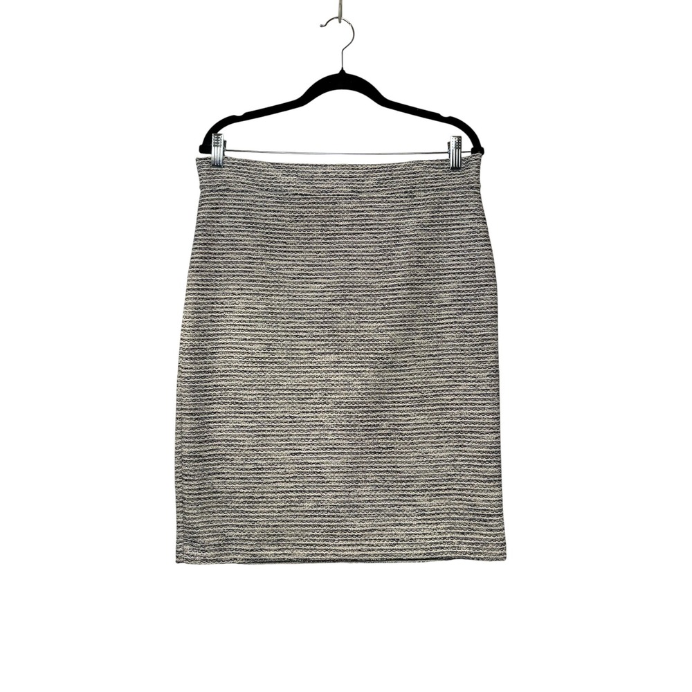 Banana Republic Women Size 8 Blue White Tweed Pencil Skirt Lined Knee Length NEW